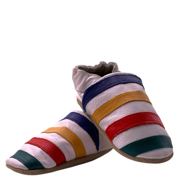 HUDSON BAY COMPANY Stripes Leather Booties - Picture 4 of 6